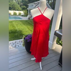 Skies Are Blue tomato red sundress. NWT size small, lined.